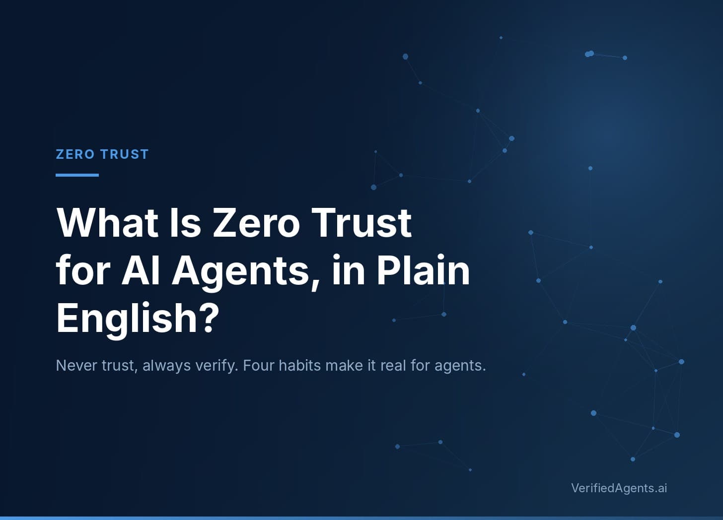 Hero: What Is Zero Trust for AI Agents, in Plain English?